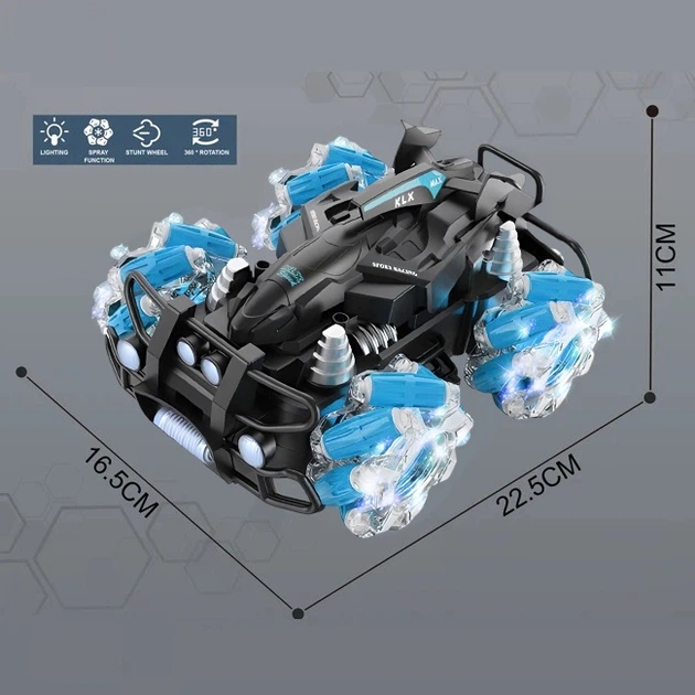 Трюковая машинка пускающая пар на радиоуправлении AToys HC699210 вращение 360°, дрифт, световые эфекты - изображение 6