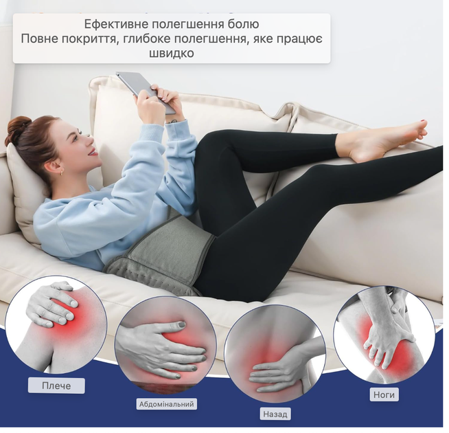 Электрический пояс-грелка для спины поясницы живота нагревательный пояс регулировки размера термогрелка от боли в спине - Фото 4 Электрический пояс-грелка для спины поясницы живота нагревательный пояс регулировки размера термогрелка от боли в спине - изображение 4