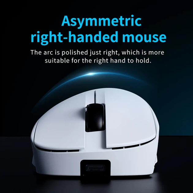 Игровая мышь AJAZZ AJ179 V2 White | PAW3311 | 12000 DPI | 49 г | Tri-Mode (2.4G / Bluetooth / USB-C) | RGB - изображение 5