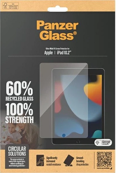 Szkło hartowane PanzerGlass Screen Protector Ultra-Wide Fit do Apple iPad 10.2" 2019-2021 (5715685000324) - obraz 3