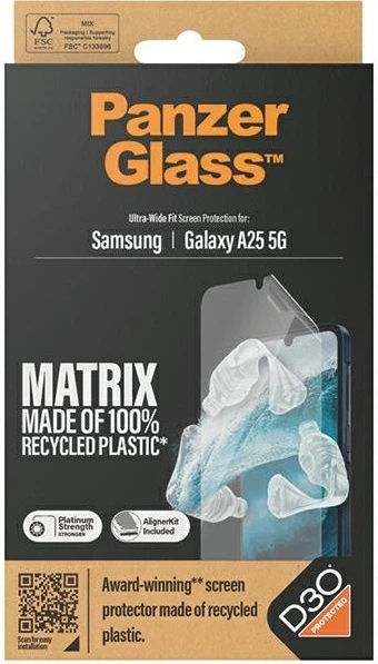 Захисна плівка PanzerGlass Ultra-Wide Fit Matrix для Samsung Galaxy A25 5G (5711724073601) - зображення 3