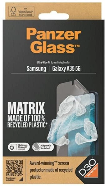 Folia ochronna Panzer Glass Matrix Ultra-Wide Fit do Samsung Galaxy A35 Transparent (7361) - obraz 4
