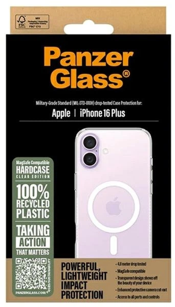Zestaw etui + szkło Panzer Glass Hard Case MagSafe do Apple iPhone 16 Plus Transparent (5715685003165) - obraz 4