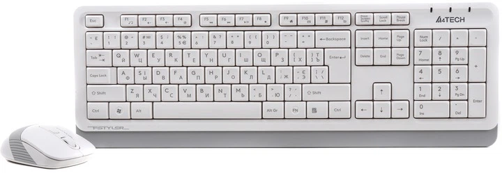 Бездротовий комплект клавіатура та миша A4Tech Fstyler FG1010 2.4 ГГц White (FG1010 White) - зображення 2