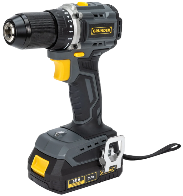 Набір акумуляторних інструментів Grunder CD-B0A18+CW-B1218E 18 В 2 А·год (4772013443476) - зображення 5