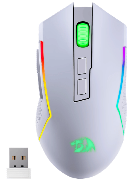 Миша Redragon Trident білий (71864) (7153552) - зображення 3