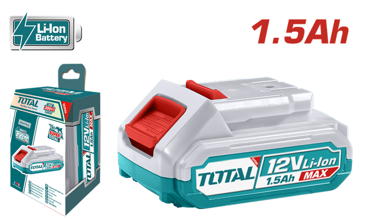 Акумулятор TOTAL TBLI12151 Li-ion 12В,1.5А (6514153) - Фото 1 Акумулятор TOTAL TBLI12151 Li-ion 12В,1.5А (6514153) - изображение 1