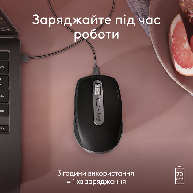 Миша Logitech MX Anywhere 3S for Ma, Space сірий (910-006947) (6998415) - Фото 5 Миша Logitech MX Anywhere 3S for Ma, Space сірий (910-006947) (6998415) - изображение 5