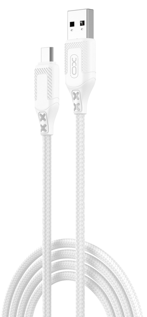 Кабель XO NB235 Zebra Series Braided USB-A to Micro - 1m білий (6976054) - Фото 1 Кабель XO NB235 Zebra Series Braided USB-A to Micro - 1m білий (6976054) - зображення 1