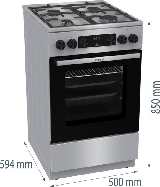 Комбінована плита Gorenje GKS5C70HXF (6996882) - изображение 8