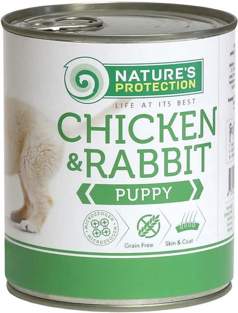 Влажный корм для щенков всех пород с курятиной и крольчатиной Nature’s Protection Puppy Chicken & Rabbit – 800 г. ( KIK45091 ) - Фото 1 Влажный корм для щенков всех пород с курятиной и крольчатиной Nature’s Protection Puppy Chicken & Rabbit – 800 г. ( KIK45091 ) - изображение 1