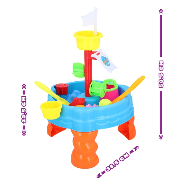 Stół wodny Eddy Toys z wieżą 58 x 38 x 38 cm 22 el. 1999681 (8711252135519) - obraz 5