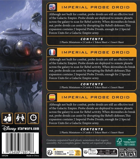 Набір фігурок для складання та розфарбовування Atomic Mass Games Star Wars Legion 2.0: Imperial Probe Droids (841333134815) - зображення 3