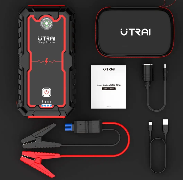 Пусковое автомобильное устройство Jump Starter 2000A 22000 mAh черный пластиковый бустер для авто и мото LS-471 - изображение 3