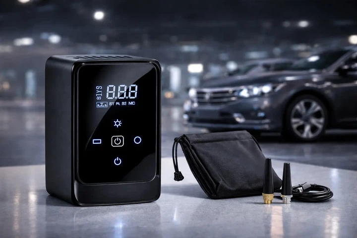 Компресор автомобільний Car Air Pump + павер банк+ фонарь Model:901А - изображение 3