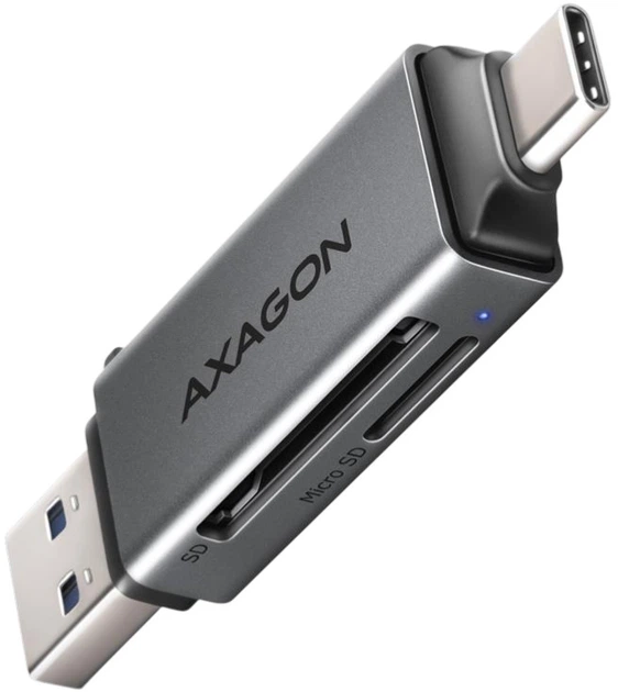 Кардридер Axagon CRE-DAC USB-C/USB 3.2 до SD/microSD (CRE-DAC) - зображення 1