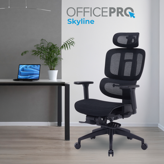 Офисное кресло OfficePro Skyline Footrest Black (OC750-B-B-B) - Фото 7 Офисное кресло OfficePro Skyline Footrest Black (OC750-B-B-B) - изображение 7