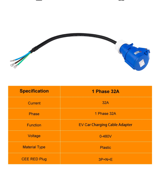 Перехідник у розетку Blue CEE 32A Schuko 32 A - изображение 7