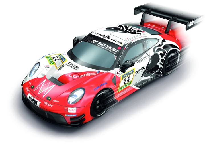 Автомобіль на дистанційному управлінні Carrera RC Porsche 911 GT3 R Lionspeed GP Nr 24 370160153 (9003150160144) - зображення 9