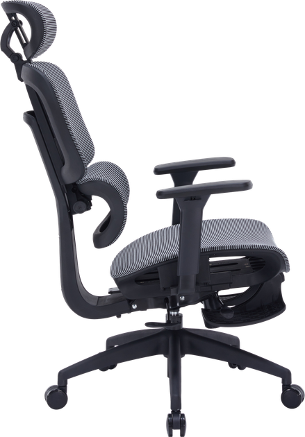Кресло офисное OfficePro Skyline Footrest Black/Dark Gray (OC750-B-DG-DG) - Фото 5 Кресло офисное OfficePro Skyline Footrest Black/Dark Gray (OC750-B-DG-DG) - изображение 5