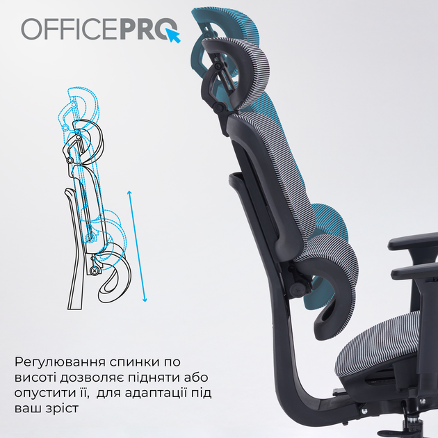 Кресло офисное OfficePro Skyline Footrest Black/Dark Gray (OC750-B-DG-DG) - Фото 11 Кресло офисное OfficePro Skyline Footrest Black/Dark Gray (OC750-B-DG-DG) - изображение 11