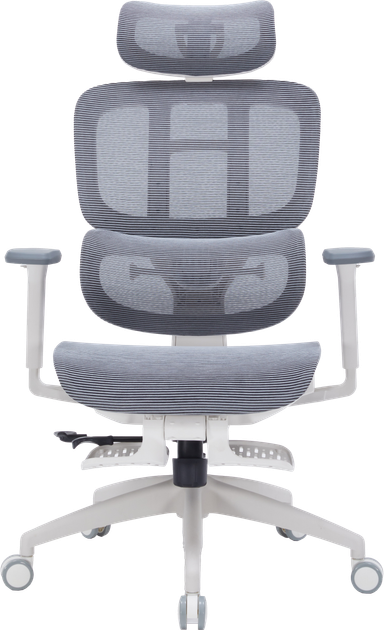 Кресло офисное OfficePro Skyline Footrest White/Dark Gray (OC750-W-DG-DG) - изображение 2