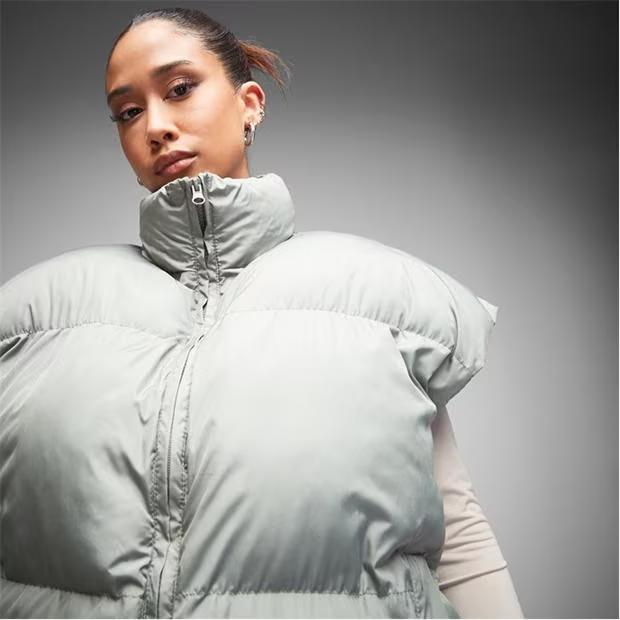 Жилет-пуховик оливкового цвета английского бренда Missguided р. XS 30014 - изображение 3