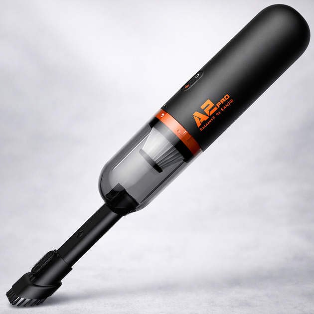 Автомобильный портативный пылесос Baseus A2Pro Car Vacuum Cleaner (6000 Pa) с аккумулятором 2000 mAh чёрный - Фото 3 Автомобильный портативный пылесос Baseus A2Pro Car Vacuum Cleaner (6000 Pa) с аккумулятором 2000 mAh чёрный - изображение 3