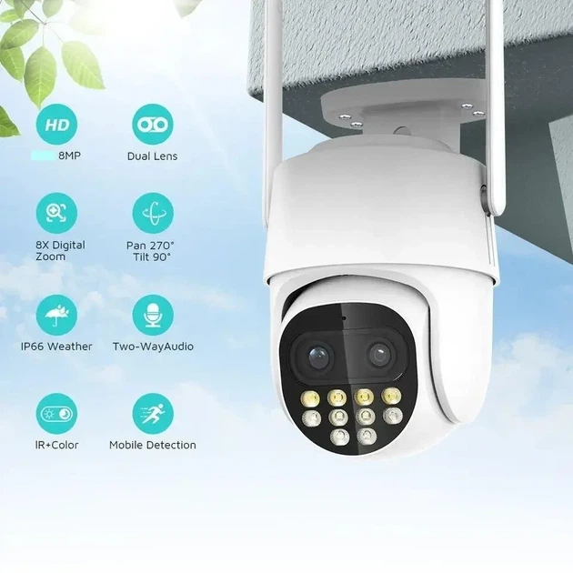 Уличная пворотная камера наблюдения WIFI BESDER P9S-8MP - изображение 5