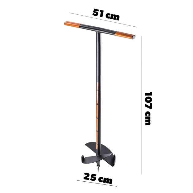 Спіральний бур ручний Kadax Ручний бур для землі Tremal 25 x 107 см (K4218)(5903699432532) - зображення 2