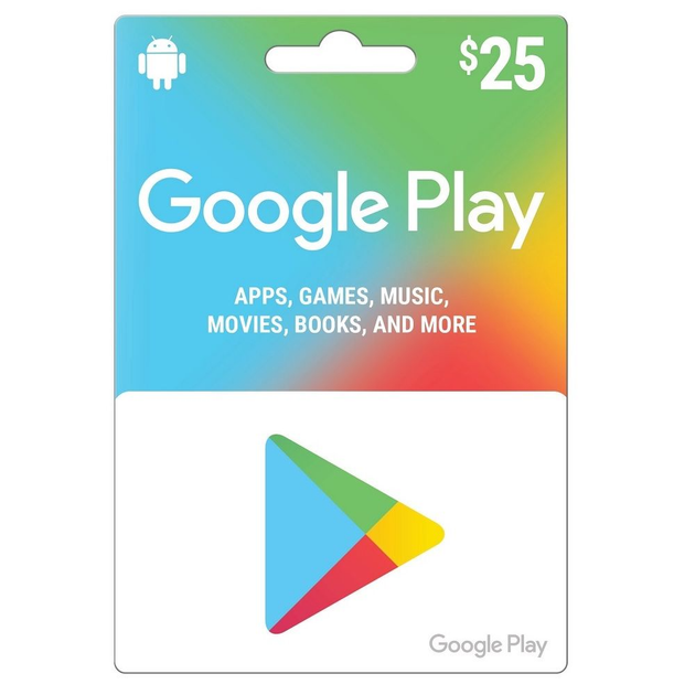 Электронный ключ Гугл Плэй / Google Play Gift Card пополнение бумажника (счета) своего аккаунта на сумму 25 usd, US-регион - изображение 1