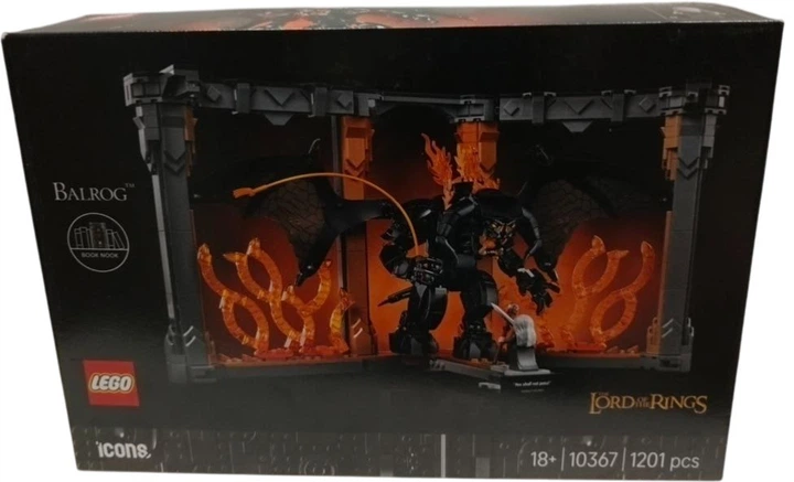 Zestaw klocków LEGO Icons Władca pierścieni: Book nook z Balrogiem 1201 element (10367) (955555915788770) - Outlet - obraz 2