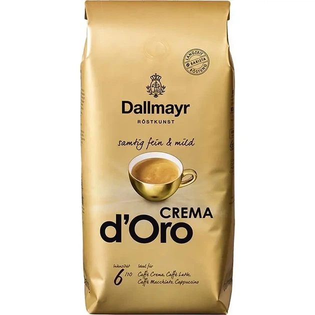 Кава Dallmayr Crema Doro у зернах 1 кг - Фото 1 Кава Dallmayr Crema Doro у зернах 1 кг - изображение 1