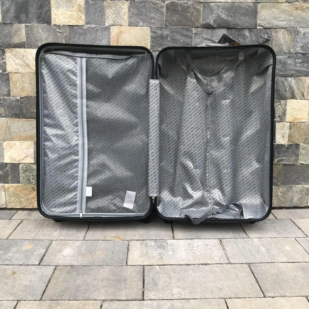 Валіза велика 92л дорожня на колесах Wings 147L Чорна з ABS Plus пластик кодовий замок TSA та телескопічна ручка - изображение 6