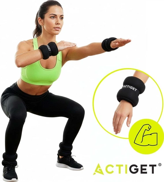 Obciążniki na ręce i nogi Actiget 3 kg Czarne 2 szt. ACT0131 (5908455309530) - obraz 8