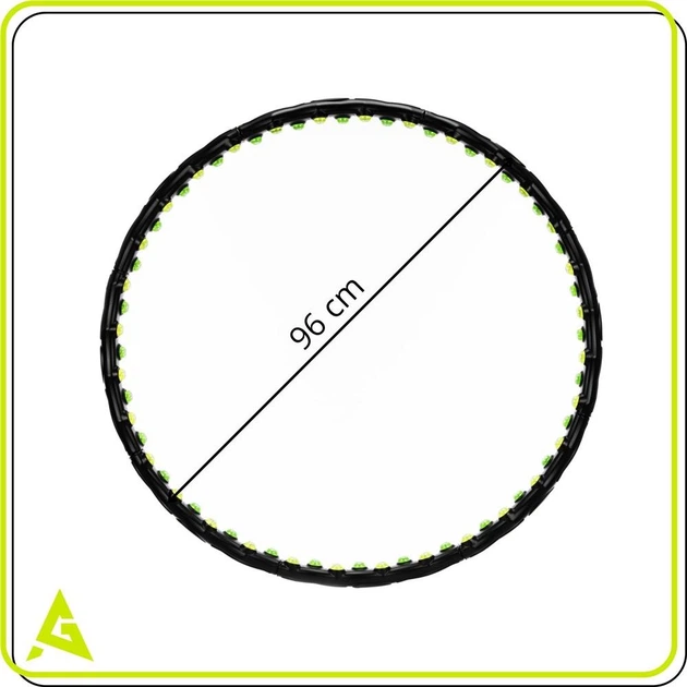 Hula-hop Actiget z wypustkami masującymi 88 cm Czarno-zielony ACT0135 (5908455309578) - obraz 8