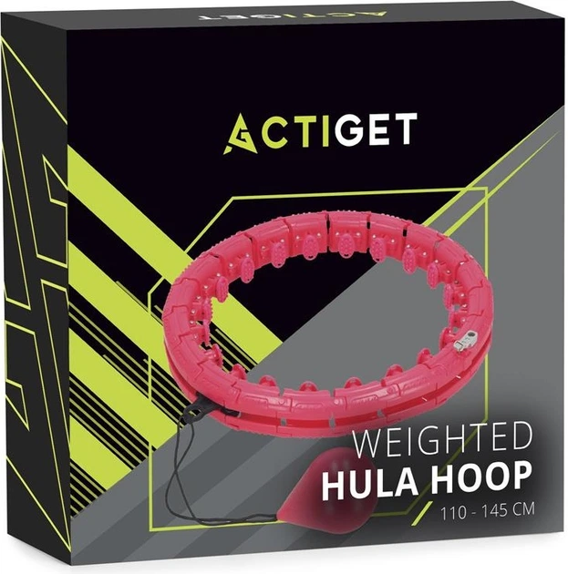 Hula-hop Actiget z obciążeniem i wypustkami masującymi 35 cm Czerwony ACT0139 (5908455309615) - obraz 18