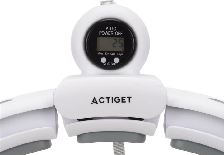 Hula-hop Actiget z obciążeniem, licznikiem i wypustkami masującymi 35 cm Biało-szary ACT0140 (5908455309622) - obraz 3