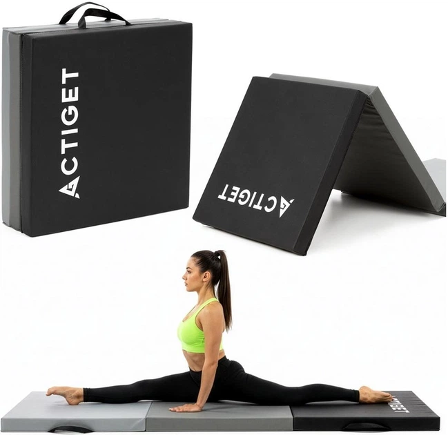Materac gimnastyczny Actiget 180 x 60 x 5.5 cm Czarno-szary ACT0165 (5908455309875) - obraz 16