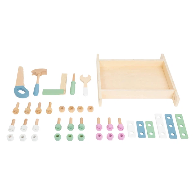 Іграшковий набір Small Foot Nordic стіл для майстерні  дерев'яний 30 ел. 5410787 (4020972113757) - зображення 4