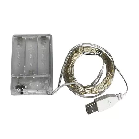 LED гирлянда новогодняя Капля росы 100LED 10м цвет Холодный Белый режим статика и мерцание 2 в 1 от USB и батареек - Фото 8 LED гирлянда новогодняя Капля росы 100LED 10м цвет Холодный Белый режим статика и мерцание 2 в 1 от USB и батареек - изображение 8
