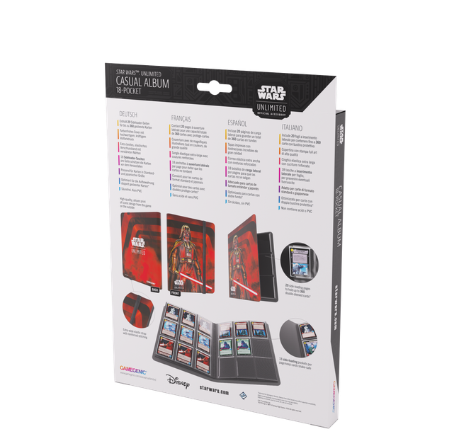 Альбом для карток Gamegenic Star Wars Unlimited Card Game 18 Pocket Darth Vader Unstoppable (4251715422526) - зображення 10