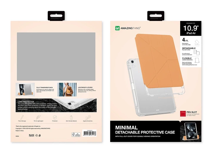 Чохол AmazingThing Minimal Case for iPad Air 11'' (2024/Air 11'' (2025) Fresh Salmon (2000000140339) - зображення 4
