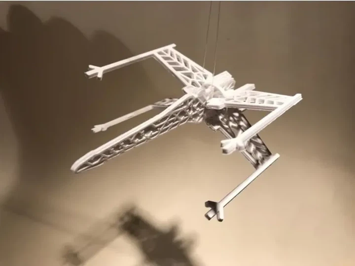 Модель Snowflake Wing С Новогодним Орнаментом 10 См Золотой 3D-Печать - изображение 4
