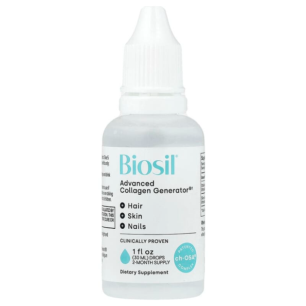 Активатор коллагена Natural Factors, BioSil "Collagen Generator ch-OSA" средство для волос, кожи, ногтей и суставов / капли в жидкой форме (30 мл) - изображение 3