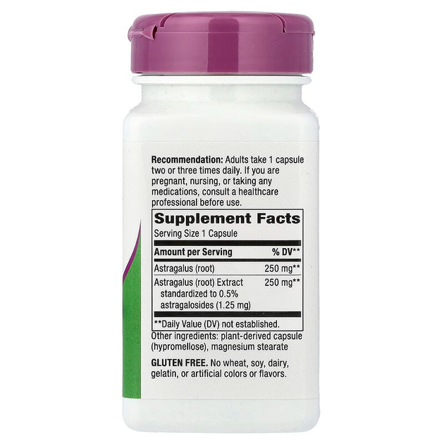 Астрагал Nature's Way "Astragalus" стандартизированный экстракт, 500 мг (60 капсул) - изображение 2