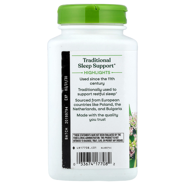 Корень валерианы Nature's Way "Valerian Root" 1590 мг (180 капсул) - изображение 3
