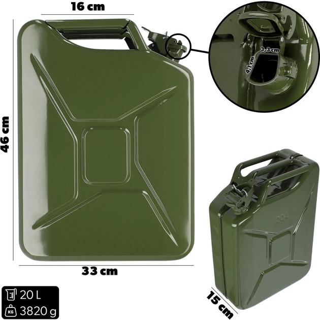 Каністра для палива Kadax Idre 20 л Зелена K4149 (5903699431825) - зображення 4