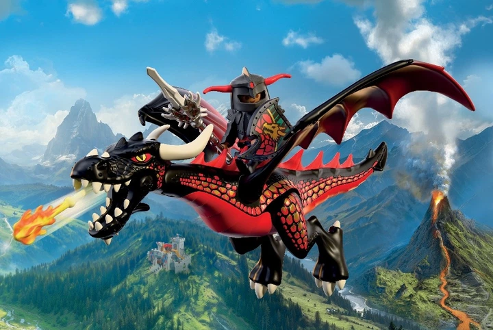 Набір іграшок Playmobil Knights Чорний дракон 72114 (4008789721143) - зображення 5