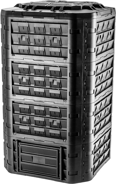 Садовий компостер Kadax Fixem 1250 L Чорний K10269 (5903699499023) - зображення 1